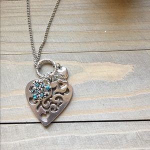 Silver heart necklace